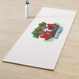 Tapis De Yoga Kitty et chiot, Happy XMas