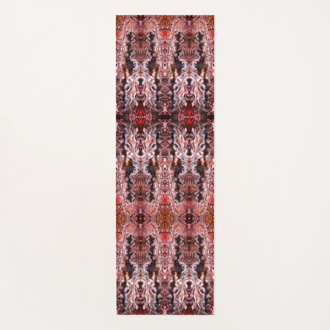 Tapis De Yoga Knotty Cement Ikat Sangria (Devant)