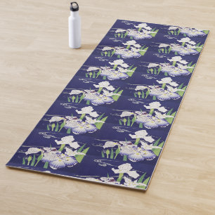 Tapis De Yoga Kogyo Tsukioka Irises, Art Fleur Japonais