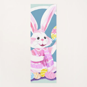Tapis De Yoga lapin avec oeufs de pâques