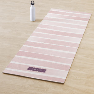 Tapis De Yoga L'Aquarelle rose rayonne assez personnalisée