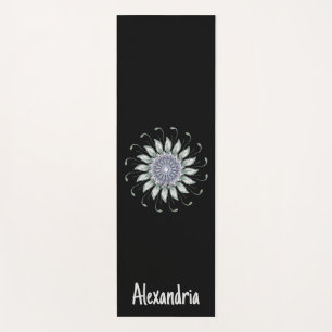 Tapis De Yoga Lavande et Sage Mandala Flower