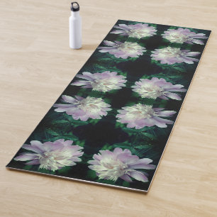 Tapis De Yoga Lavande Peony Fleur En Fleur Abstrait