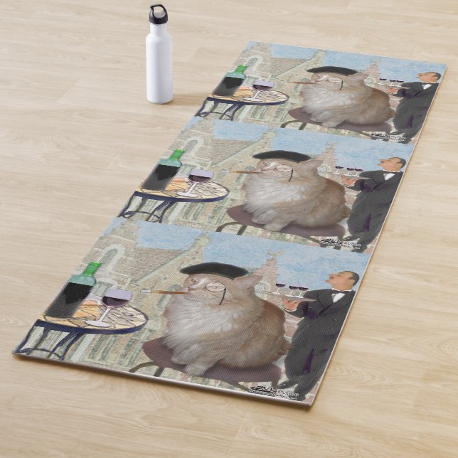 Tapis De Yoga Le Cat du Café (En situation)