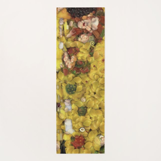 Tapis De Yoga Le Citron Baiser Légumes Découpage Spoof Art (Dos)