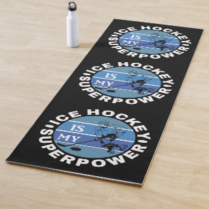 Tapis De Yoga Le hockey sur glace est ma superpuissance