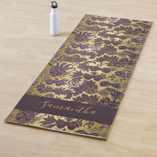 Tapis De Yoga Le pourpre de mardi gras masque l'or de Faux