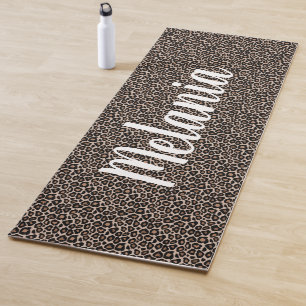 Tapis De Yoga Leopard Motif votre texte et votre couleur