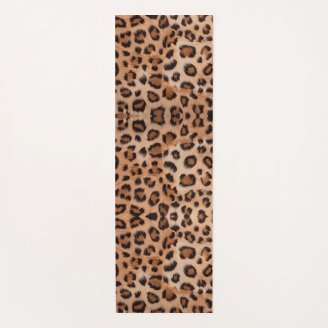 Tapis De Yoga Libérez votre force intérieure sur un léopard élég (Devant)
