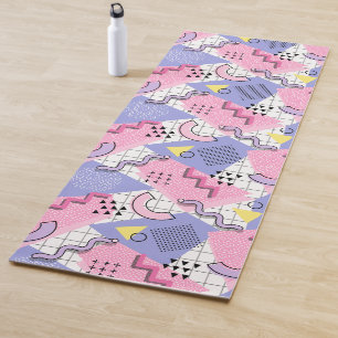Tapis De Yoga Lilac rose actif des années 80 Memphis