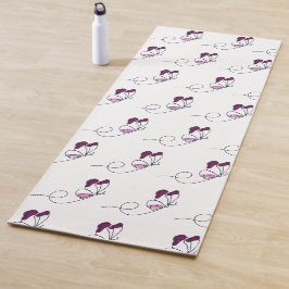 Tapis De Yoga linéaire butterfly purple