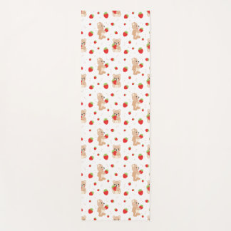Tapis De Yoga Little teddy bear with strawberry