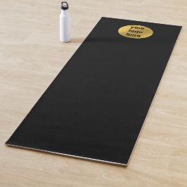 Tapis De Yoga Logo d'affaires Luxe Black Gold Yoga Studio