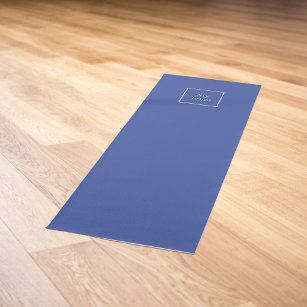 Tapis De Yoga Logo de l'entreprise bleu classique studio d'affai