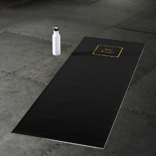 Tapis De Yoga Logo de l'entreprise noir classique bureau d'affai