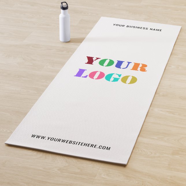 Tapis De Yoga Logo de l'entreprise personnalisée et texte Busine (En situation)