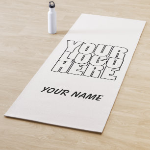 Tapis De Yoga Logo de yoga affaires blanc personnalisé