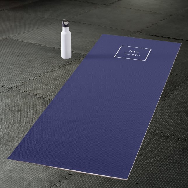 Tapis De Yoga Logo d'entreprise bleu marine (Créateur téléchargé)