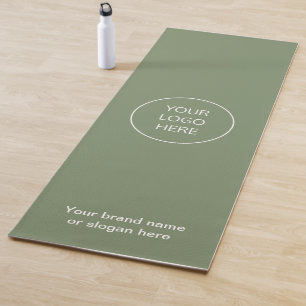 Tapis De Yoga Logo d'entreprise Sage Green Yoga Mat