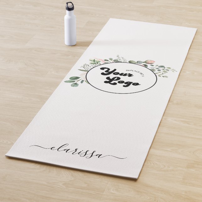 Tapis De Yoga Logo Floral Personnalisé Entreprise Entreprise & N (En situation)