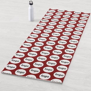 Tapis De Yoga Logo simple Motif Business promotionnel rouge fonc