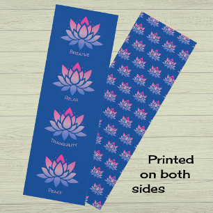 Tapis De Yoga Lotus bleu rose double face
