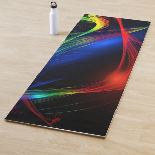 Tapis De Yoga Lumières colorées Abstraites -
