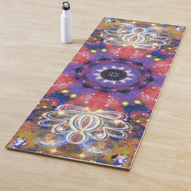 Tapis De Yoga Lustré Zen Lotus Star Kaleid (En situation)