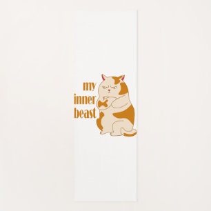 Tapis De Yoga Ma bête intérieure fainéante citation de motivatio