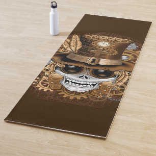 Tapis De Yoga Machine rétro Voodoo à vapeur crâne