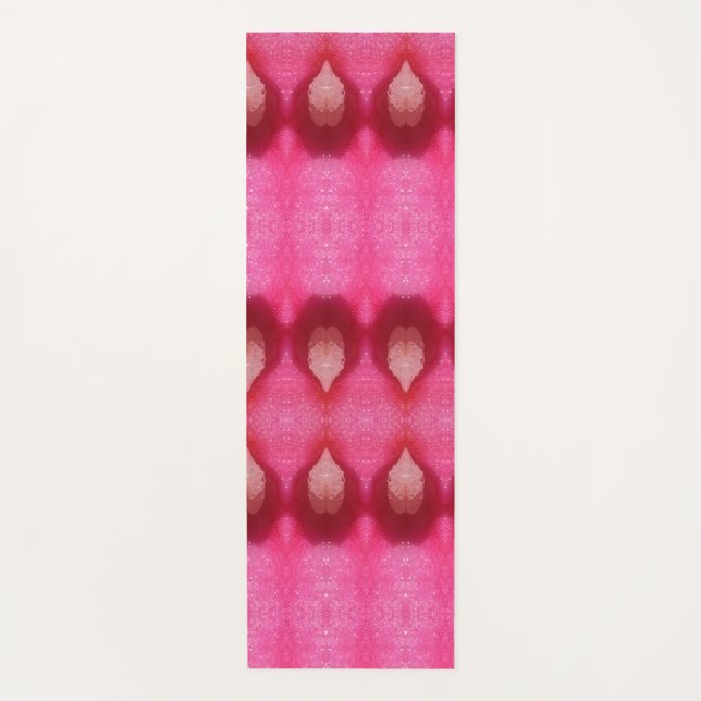 Tapis De Yoga Magenta Flower Ikat 4 (Devant)
