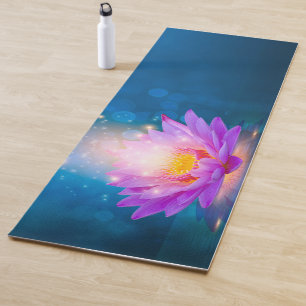 Tapis De Yoga Magnifique Lotus Violet Bleu