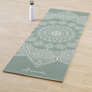 Tapis De Yoga Magnifique Manat de Yoga personnalisé Mandala vert