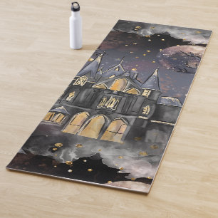 Tapis De Yoga Maison hantée Arbre à Pleines lunes Éffrayantes