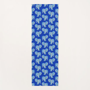 Tapis De Yoga Manates de tatouage Tribal Bleu Océan