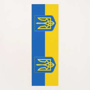 Tapis De Yoga Manats patriotiques de yoga avec drapeau d'Ukraine