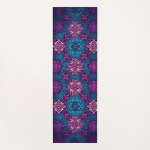 Tapis de Yoga Mandala Bloom – Motif Floral Vibrant