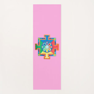 Tapis De Yoga Mandala de création aquarelle  