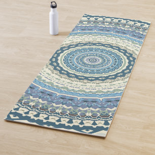 Tapis De Yoga Mandala de Lavande Bleue Lumière