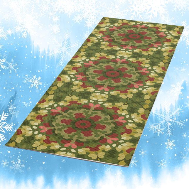 Tapis De Yoga Mandala de Noël rétro (Créateur téléchargé)