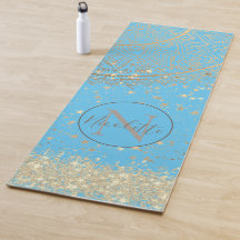 Mandala envoûtant avec Gold Stars sur Turquoise