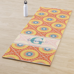 Tapis De Yoga Mandala Eté Egéenne Carrelée Personnalisée