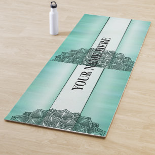 Tapis De Yoga Mandala floral naturel