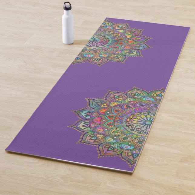 Tapis De Yoga Mandala Inde Style 1 (En situation)