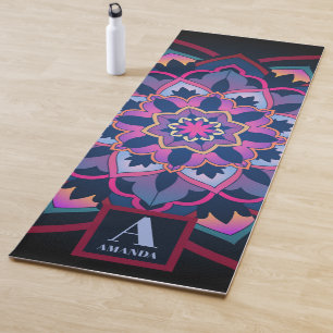 Tapis De Yoga mandala motif circulaire Nom personnalisé
