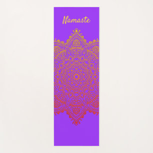 Tapis de yoga Mandala Namaste personnalisé