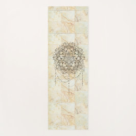Tapis De Yoga Mandala sur le marbre 