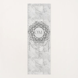 Tapis De Yoga Mandala sur Marbre Argent Yoga Mat