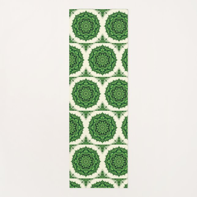 Tapis De Yoga Mandala Vert (Devant)
