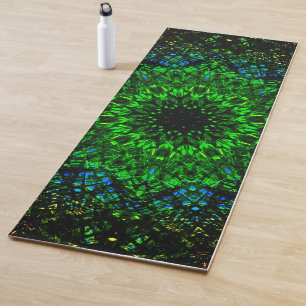 Tapis De Yoga Mandala vert intense